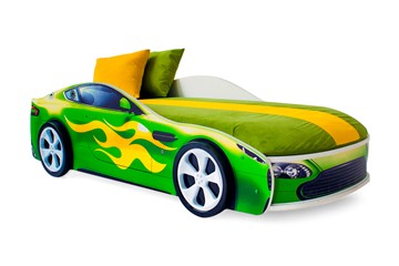 Кровать-машина детская Бондимобиль зеленый в Чите