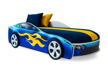 Детская кровать-машина Бондимобиль синий в Чите