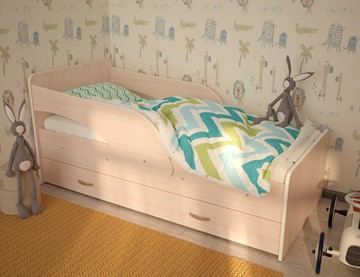 Детская кровать для мальчика Максимка, цвет Млечный дуб в Чите