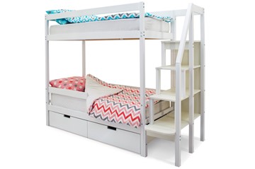 Детская двухэтажная кровать Svogen белый в Чите