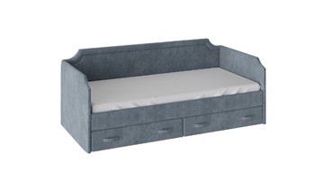 Подростковая кровать Кантри Тип 1, ТД-308.12.02 (Замша синяя) в Чите