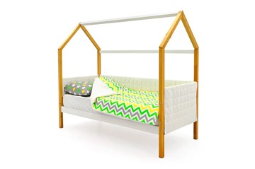 Кровать-домик в детскую «Svogen белая-дерево» мягкая в Чите