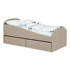 Кровать с ящиками Letmo 190х80 песочный (рогожка) в Чите