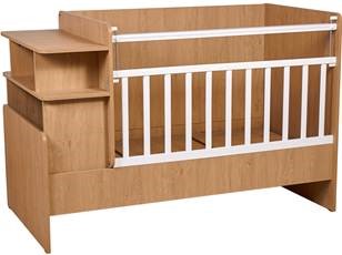 Детская кровать Polini kids Ameli 1150, белый-натуральный, серия Ameli в Чите