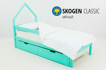 Кровать-домик мини Skogen мятная в Чите