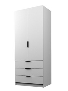 Шкаф двухдверный ЭШ1-РС-19-8-3я, Белый 190х80х52 в Чите