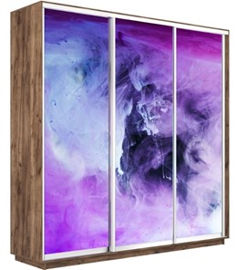 Шкаф Экспресс 2400х600х2200, Фиолетовый дым/дуб табачный в Чите