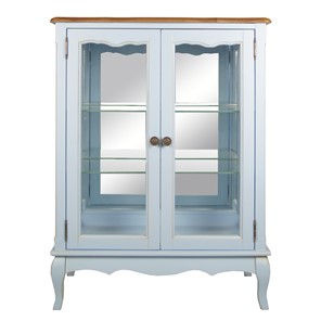 Шкаф 2-дверный Leontina для посуды (ST9318B) Голубой в Чите