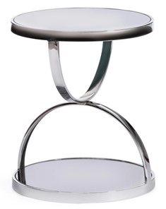 Кофейный столик GROTTO (mod. 9157) металл/дымчатое стекло, 42х42х50, хром в Чите