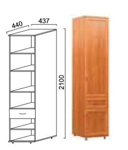 Распашной шкаф Александра-1, ПР-4, шимо светлый, МДФ с кожзамом в Чите