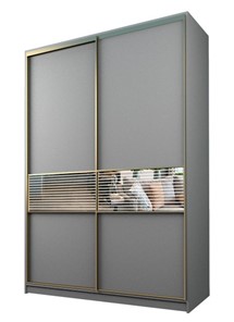 Шкаф 2-х дверный MAX МШ-23-6-16-33, Профиль Золото/Цвет Серый в Чите