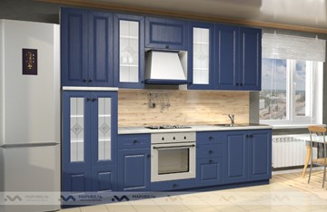 Гарнитур кухонный Вена 2800, цвет Синий в Чите