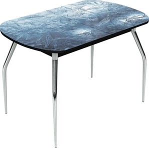 Раздвижной стол Ривьера исп.2 хром №5 (Exclusive h157/черный) в Чите