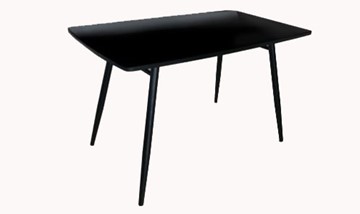 Стеклянный кухонный стол Брик, черный в Чите