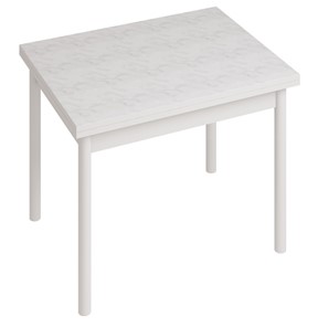 Кухонный стол СТ22, Белый/Белый мрамор в Чите