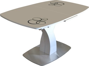 Кухонный стол раздвижной Нотр-Дам (рисунок круги) в Чите