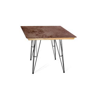 Керамический кухонный стол SHT-TU10 (4 шт.)/ТT8 60/60 (черный/прозрачный лак/коричневая сепия) в Чите