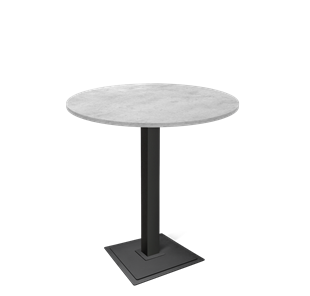 Круглый обеденный стол SHT-TU5-BS1/H110 / SHT-TT 90 ЛДСП (бетон чикаго светло-серый/черный) в Чите