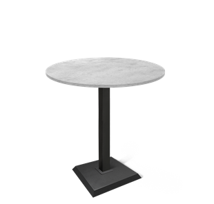 Стол кухонный круглый SHT-TU5-BS2/H110 / SHT-TT 90 ЛДСП (бетон чикаго светло-серый/черный) в Чите