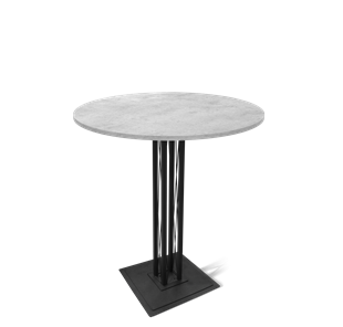 Круглый стол SHT-TU6-BS1/H110 / SHT-TT 90 ЛДСП (бетон чикаго светло-серый/черный) в Чите