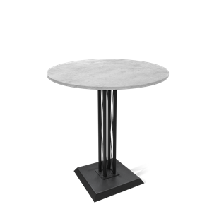 Стол обеденный круглый SHT-TU6-BS2/H110 / SHT-TT 90 ЛДСП (бетон чикаго светло-серый/черный) в Чите
