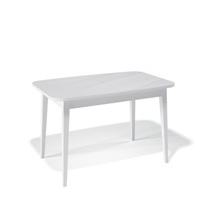 Раздвижной стол Kenner 1200M (Белый/Стекло белое глянец) в Чите
