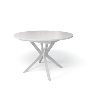 Круглый обеденный стол Kenner B1100 (Белый/Стекло белое сатин) в Чите