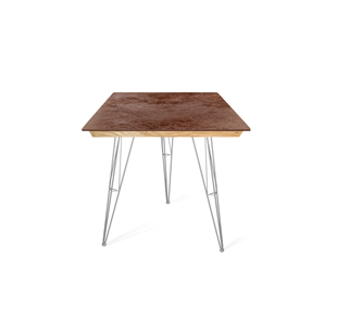 Керамический кухонный стол SHT-TU10 (3 шт.)/ТT8 60/60 (хром лак/прозрачный лак/коричневая сепия) в Чите