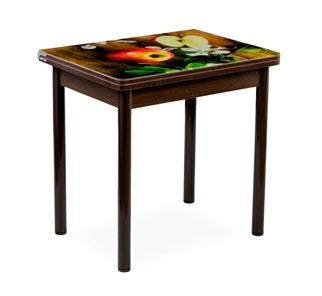Кухонный пристенный стол СПА-02 СТФ, венге/фотопечать дерево/опоры коричневый в Чите