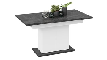 Кухонный раскладной стол Детройт тип 1 (Белый/Ателье темный) в Чите
