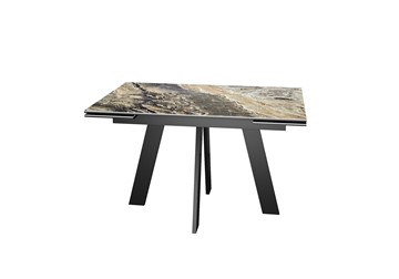 Раскладной стол DikLine SKM120 Керамика Amadeus/подстолье черное/опоры черные в Чите