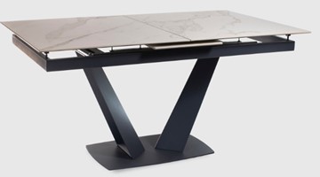 Кухонный стол раскладной MSK Лорд столешница керамика + стекло в Чите