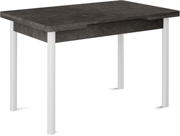 Кухонный раздвижной стол Милан-2 EVO, ноги белые, серый камень в Чите