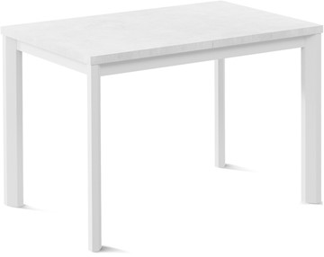 Кухонный раздвижной стол Нагано-1L (ноги металлические белые, белый цемент) в Чите