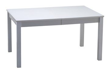 Кухонный раздвижной стол Нагано-2 стекло белое opti (хром-лак) в Чите