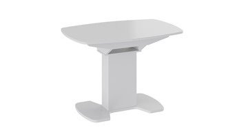 Раздвижной стол Портофино (СМ(ТД)-105.01.11(1)), цвет  Белый глянец/Стекло белое в Чите