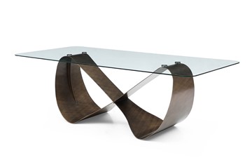 Стеклянный обеденный стол DT9305FGI (240) прозрачный/бронзовый в Чите
