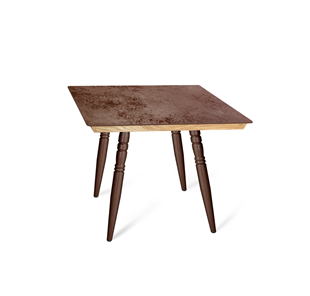 Керамический кухонный стол SHT-TU15 (4 шт.)/ТT8 60/60 (медный металлик/прозрачный лак/коричневая сепия) в Чите