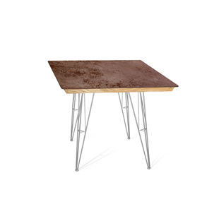 Керамический кухонный стол SHT-TU10 (4 шт.)/ТT8 60/60 (хром лак/прозрачный лак/коричневая сепия) в Чите