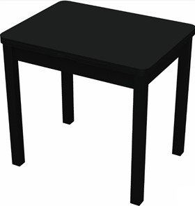 Кухонный стол раздвижной Бари дерево №8 (стекло черное/черный) в Чите