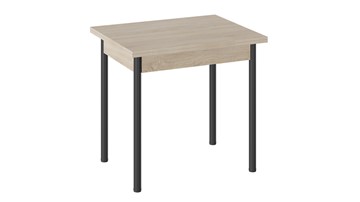 Кухонный стол раздвижной Родос тип 2 с опорой d40 (Черный муар/Дуб Сонома) в Чите