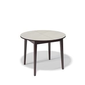 Кухонный круглый стол Kenner 1000M (Венге/Стекло крем сатин) в Чите