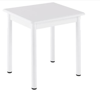 Кухонный пристенный стол НСПА-07 МДФ, белый МДФ/белое дерево/36 прямые трубки белый в Чите