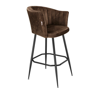 Барный стул SHT-ST42-1 / SHT-S148 (кофейный трюфель/черный муар) в Чите