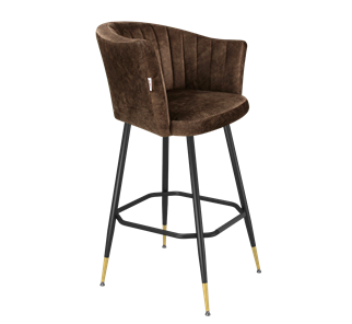 Барный стул SHT-ST42-1 / SHT-S148 (кофейный трюфель/черный муар/золото) в Чите