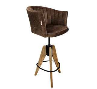 Барный стул SHT-ST42-1 / SHT-S92 (кофейный трюфель/браш.коричневый/черный муар) в Чите