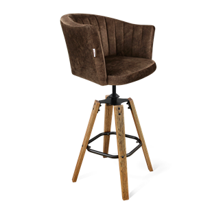 Барный стул SHT-ST42-1 / SHT-S93 (кофейный трюфель/браш.коричневый/черный муар) в Чите
