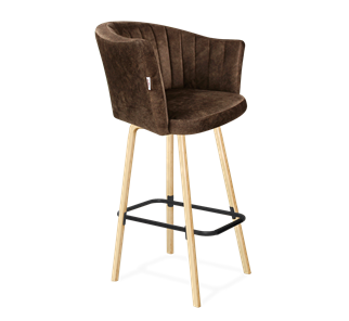 Барный стул SHT-ST42-1 / SHT-S94 (кофейный трюфель/прозрачный лак/черный муар) в Чите