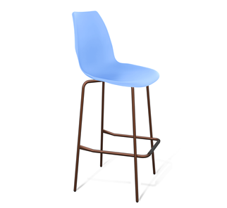 Барный стул SHT-ST29/S29 (голубой pan 278/медный металлик) в Чите