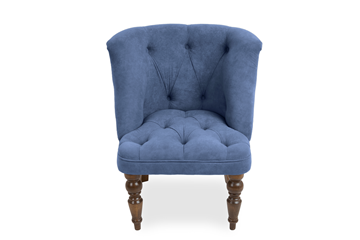 Кресло Бриджит синий ножки коричневые в Чите